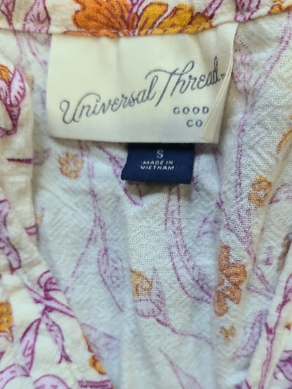 Universal Thread Pink and Orange Floral Cotton Dress - Picture 2 of 5